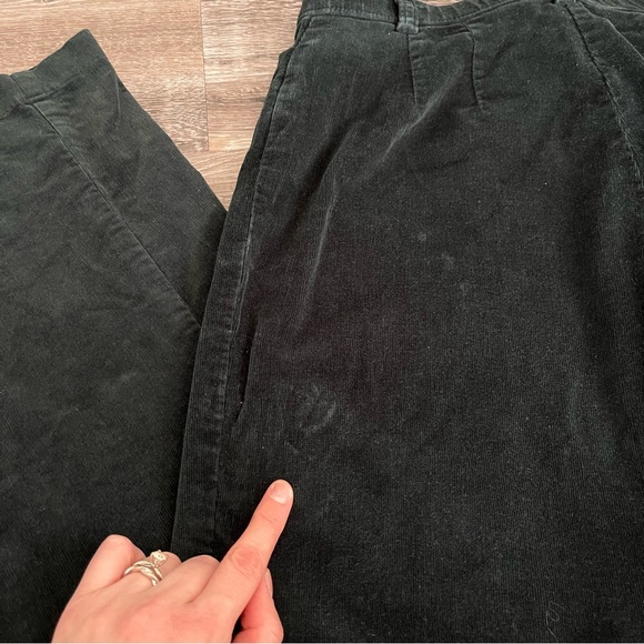 Forest Green Corduroy Wide Leg Pants - Picture 5 of 6